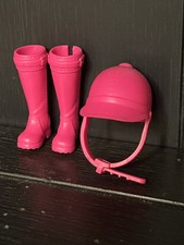 Mattel Barbie Botas Ecuestres Altas Rosa Y Casco de Equitación Accesorios segunda mano  Embacar hacia Mexico