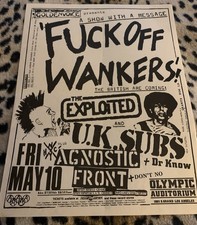 Folheto punk jovem Dr. Know Exploited Agnostic UK Subs comprar usado  Enviando para Brazil