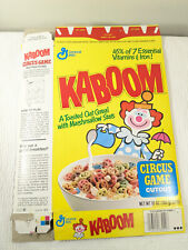 Vintage General Mills Kaboom Caixa de Cereais Jogo de Circo Recorte GM Crianças Palhaço Amarelo, usado comprar usado  Enviando para Brazil