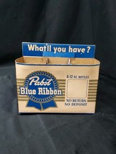 Usado, 1954 Papelão Pabst Fita Azul PBR 6 Pacotes Caixa Para Garrafas de Cerveja VAZIAS Orig. comprar usado  Enviando para Brazil