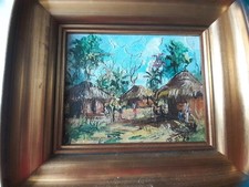 Tableau huile panneau d'occasion  Villeneuve-l'Archevêque