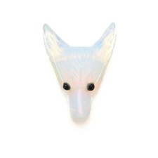 Usado, 6 peças/lote de pingentes de cabeça de lobo esculpidos em pedra opala 38x30x15mm para fabricação de joias comprar usado  Enviando para Brazil