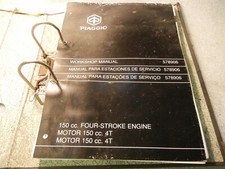 PIAGGIO 150CC MOTOR QUATRO TEMPOS 4T MANUAL DE OFICINA em Inglês e Italiano GENUÍNO comprar usado  Enviando para Brazil