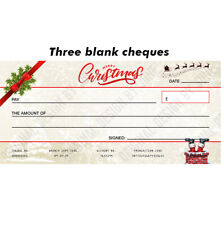 Christmas blank cheques for sale  BIRMINGHAM