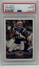 2013 Topps #100 Tom Brady; camisa azul SSP variação de imagem PSA 10 (GEM, POP 7) comprar usado  Enviando para Brazil