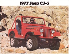 Usado, 1977 Jeep CJ-5, American Motors, Slick Canadian Issue Folheto Folha de Vendas comprar usado  Enviando para Brazil