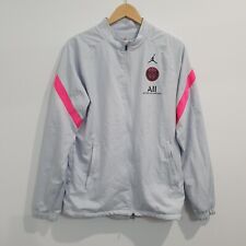 Jaqueta de pista Paris Saint-Germain PSG Jordan cinza rosa corta-vento masculina média  comprar usado  Enviando para Brazil