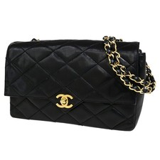 Bolsa de ombro CHANEL CC logotipo Matelasse 23 corrente couro preto GHW 644RK608, usado comprar usado  Enviando para Brazil