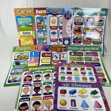Juego de pósteres educativos preescolares de 12 piezas: conceptos básicos de aprendizaje cautivadores PreK - 2 segunda mano  Embacar hacia Mexico