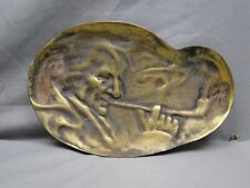 Cenicero de bronce caballero fumar pipa bandeja para monedas Art Nouveau francés segunda mano  Embacar hacia Argentina