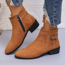 Botas femininas Chelsea salto bloco ocidental biqueira redonda casual fivela sapatos retrô comprar usado Botas femininas Chelsea salto bloco ocidental biqueira redonda casual fivela sapatos retrô comprar usado  Enviando para Brazil