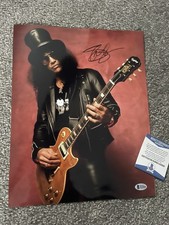 Foto assinada 11x14 SLASH Guns N' Roses (Beckett BAS) CERTIFICADO DE AUTENTICIDADE comprar usado  Enviando para Brazil