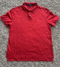 Camisa polo masculina Ralph Lauren grande vermelha pima toque macio manga curta clássica comprar usado Camisa polo masculina Ralph Lauren grande vermelha pima toque macio manga curta clássica comprar usado  Enviando para Brazil