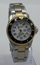 Del Mar Relógio Esportivo Feminino 28mm Tema Náutico Pulseira de Dois Tons Novo Batt LEIA comprar usado  Enviando para Brazil