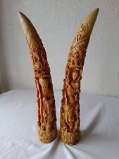Reproduction carved tusk for sale  BOLTON