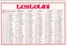 Calendarietto testolini anno usato  Portocannone