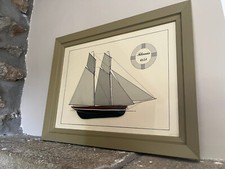 Reproduction encadrée voilier d'occasion  Bourron-Marlotte