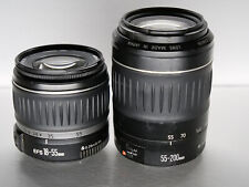 Canon EF-S 18-55mm F/3,5-5,6 + 55-200mm 4,5-5.6 USM obiektyw - uszkodzone części, używany na sprzedaż  PL
