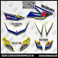 Usado, Adesivo gráfico Suzuki Ltz 400 LTZ 400 decalques réplica kit completo modelo 2004-08 comprar usado  Enviando para Brazil