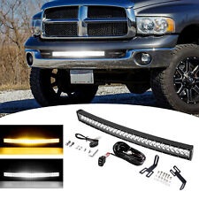 Kit de montagem de para-choque barra de luz estroboscópica branca âmbar 32"" para 2003-2019 Ram 2500 3500 comprar usado  Enviando para Brazil