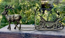 Brass reindeer sleigh for sale  Oakland