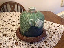 Majolica cheese dome for sale  BROADWAY