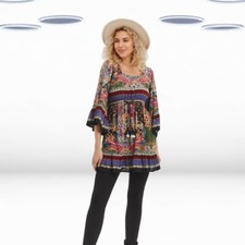 Túnica feminina Ex Joe Browns manga 3/4 estampada boho em vários comprar usado  Enviando para Brazil