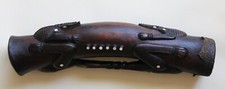 Papua Nova Guiné PNG tambor de mão de madeira esculpido arte tribal Kundu 48cm de comprimento comprar usado  Enviando para Brazil