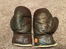 VINTAGE Everlast JOE LOUIS Conjunto de Luvas de Boxe Infantil Imagem Boxer 18L comprar usado  Enviando para Brazil