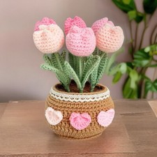 Handmade crochet tulip for sale  San Mateo
