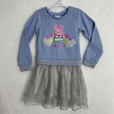 Vestido Peppa Pig Girl’s saia tutu azul e prata manga longa tamanho 5T comprar usado  Enviando para Brazil