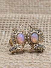 Brincos cabochão vintage folha de vidro opala fogo parafuso traseiro gelo strass fantasia, usado comprar usado Brincos cabochão vintage folha de vidro opala fogo parafuso traseiro gelo strass fantasia, usado comprar usado  Enviando para Brazil