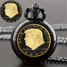 Escolha de relógio de bolso Donald Trump Save America Again quartzo comprar usado  Enviando para Brazil