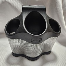 Suporte de armazenamento Polder Salom Styling Station preto aço inoxidável ferro reto comprar usado  Enviando para Brazil