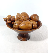 Antiga tigela de madeira esculpida à mão da década de 1970 ~7 peças de frutas~ decoração de meados do século comprar usado Antiga tigela de madeira esculpida à mão da década de 1970 ~7 peças de frutas~ decoração de meados do século comprar usado  Enviando para Brazil