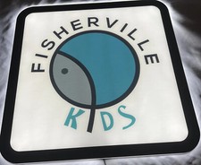 Placa Fisherville KIDS LED iluminada 18x18 comprar usado  Enviando para Brazil