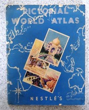 CONJUNTO DE ADESIVOS 1939 NESTLE'S Pictorial World Atlas ..... (140 adesivos) comprar usado  Enviando para Brazil
