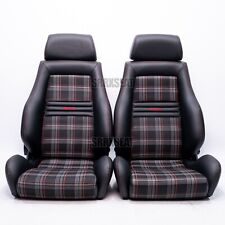 【1 PAR!】AUTÊNTICO RECARO LSB VW GTI VERMELHO TARTAN Muito Bom Estado comprar usado  Enviando para Brazil