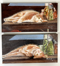 Oil acrylic cat for sale  ST. IVES
