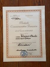 Brevet médaille commémorativ d'occasion  Chartres