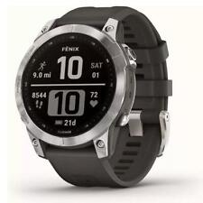 Reloj multideporte Garmin Fenix 7 GPS monitor de ritmo cardíaco - grafito plateado segunda mano  Embacar hacia Argentina