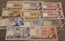 11 Billetes Lira Turquía, Estado Ligero a Fuerte Usado  segunda mano  Embacar hacia Argentina