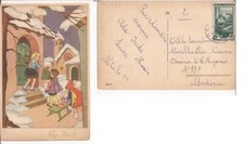 Storia postale cartolina usato  Roma
