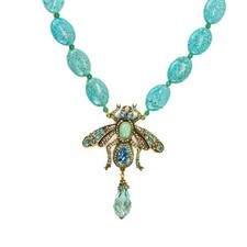 Usado, Colar Borboleta Heidi Daus, Pingente de Cristal Swarovski Vintage, Conta Turquesa comprar usado  Enviando para Brazil