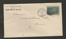 Usado, SELO CANADÁ SCOTT N°. 97 EM CAPA -1908- UNION BANK OF HALIFAX, WOLFVILLE, N.S. comprar usado  Enviando para Brazil