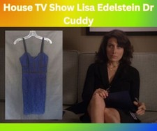 Vestido azul House TV Show guarda-roupa adereço Lisa Edelstein Dr Cuddy comprar usado  Enviando para Brazil