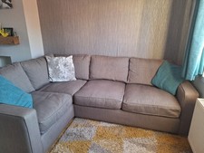 Grey corner sofa for sale  EMSWORTH