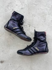 Tênis de luta livre vintage Adidas prata listra boxe moto tamanho 6.5 EUA comprar usado  Enviando para Brazil