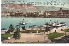 Cartão postal Lago Genebra, porto de barco a vapor, Suíça - 1911 comprar usado Cartão postal Lago Genebra, porto de barco a vapor, Suíça - 1911 comprar usado  Enviando para Brazil