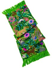 Usado, Agulha de tapeçaria vintage de animais da floresta pendurada na parede artesanato arte popular flores anos 70 comprar usado  Enviando para Brazil